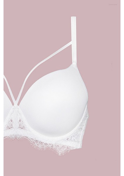 4618 Kadın Desteksiz Sütyen Külot Takım-Ekru modelleri