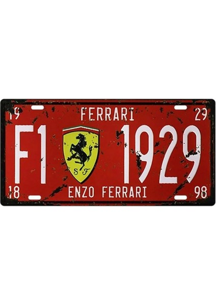 Koleksiyon Ferrari Metal Plaka 15X30CM