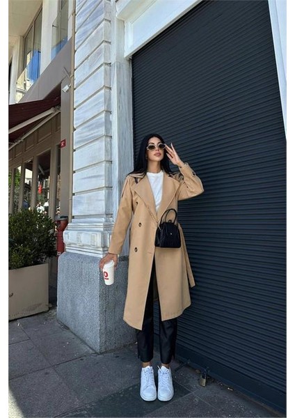 Dipmoda kadın camel zra mevsimlik trençkot DPMYLK20 modelleri