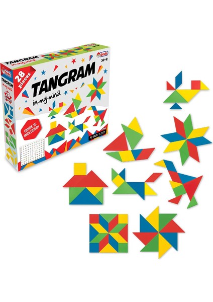 Eğitici Renkli Tangram 28 Parça - Erkek - Kız Çocuk Oyunu fiyatları
