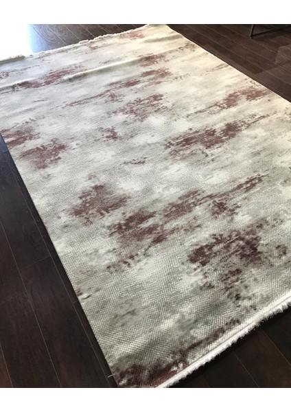 Sofia Gri Halı Lila Detaylı Modern Desen Akrilik Tozuaz Salon Halısı Yatak Odası Halısı