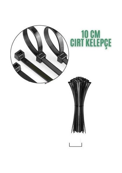 Modacar Cırt Kelepçe 10 cm 100 Lü Paket