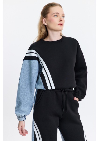 5000 Kot Detay Sweat Siyah
