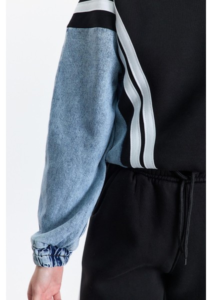 5000 Kot Detay Sweat Siyah