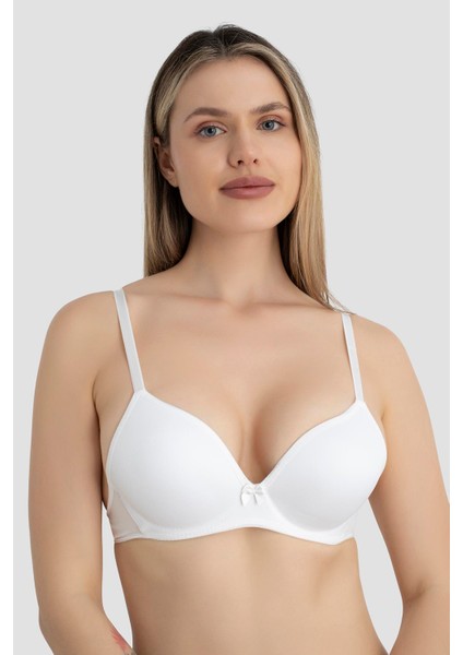 Kadın Dolgulu Destekli Balenli Sütyen 3'lü Set Siyah Beyaz Kırmızı fırsatları