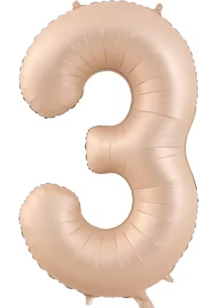 Pudra Rengi Mat 3 Rakam Folyo Balon 100 cm