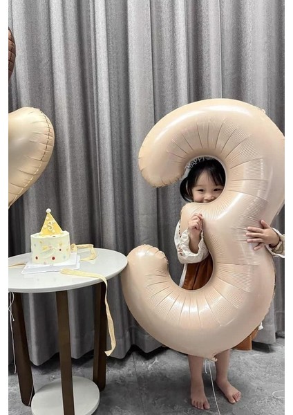 Pudra Rengi Mat 3 Rakam Folyo Balon 100 cm