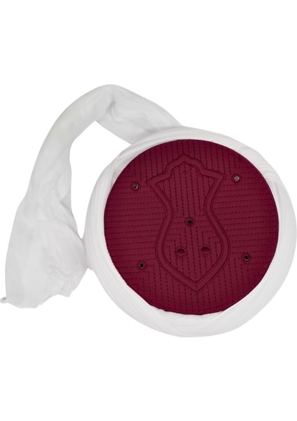 Taylasanlı Sarık-Beyaz Kumaş-Bordo Takke-Çapraz Sarım-Nâli Şerif-7 Metre fiyatları