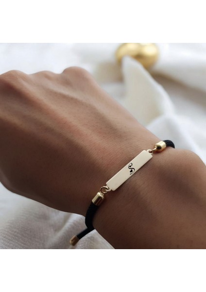 14 Ayar Altın Plakalı Gençlere Özel Zarif Tasarımıyla Harf Det Aylı , Doğum Günü Hediyesine Özel Bileklik fiyatları