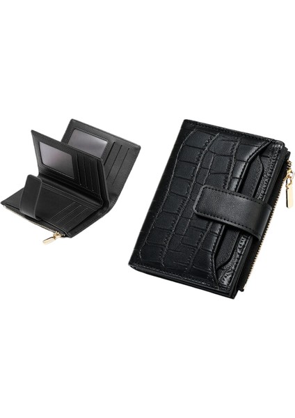 Hengshanbüyük -Kapasite Yeni Kısa Ladies Cüzdan Çapraz -Border El % 20 Ins Ins Zipper Pu Deri Money Sandviçler ve Gümüş Çanta (Yurt Dışından)