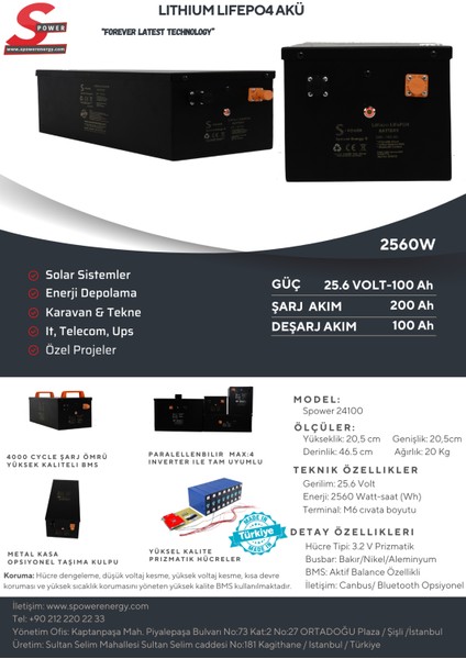24V 105AH Lityum Lifepo4 fiyatları