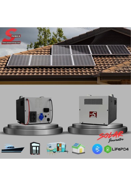 Energy Solar Hibrit Jeneratör Sg-3 280AH (3000 Watt)
