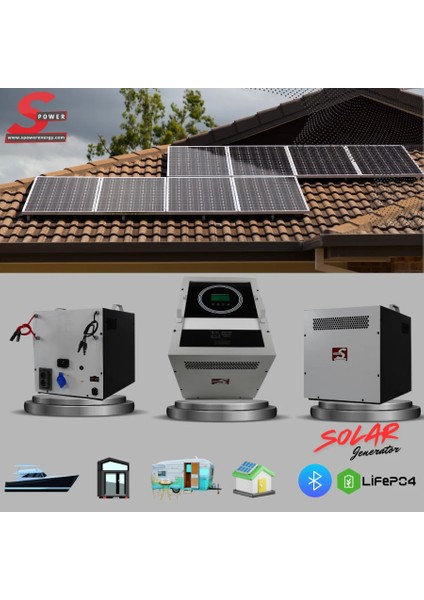 Energy Solar Hibrit Jeneratör Sg-8 280AH (8000 Watt)