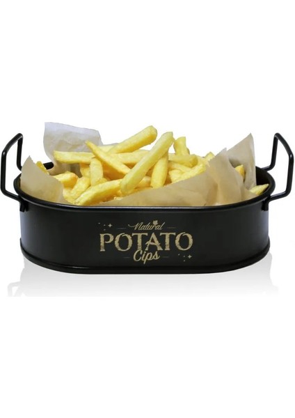 Mini Oval Patates & Cips Sunumluk 21 cm 4 Adet indirimleri