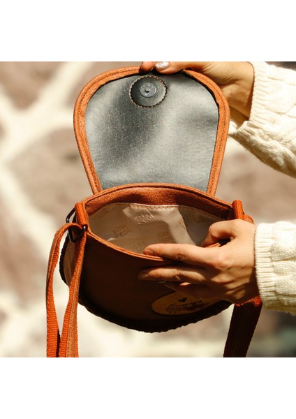 Baykuş Figürlü Çapraz Örgülü Kol Çantası Etnik Bohem Style - Taba modelleri