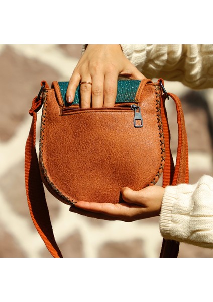 Baykuş Figürlü Çapraz Örgülü Kol Çantası Etnik Bohem Style - Taba fırsatları