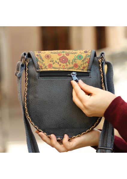 Klasik Frida Çapraz Örgülü Kol Çantası Etnik Bohem Style - Antrasit modelleri