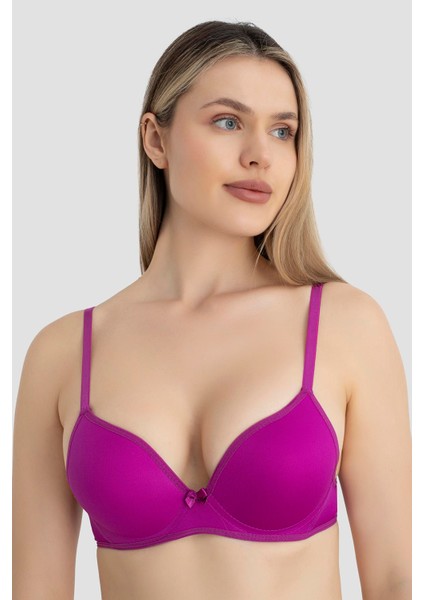 Kadın Balenli Destekli Dolgulu Sütyen 3'lü Set Siyah Beyaz Mürdüm fiyatları