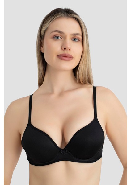 Kadın Balenli Destekli Dolgulu Sütyen 3'lü Set Siyah Beyaz Mürdüm fırsatları
