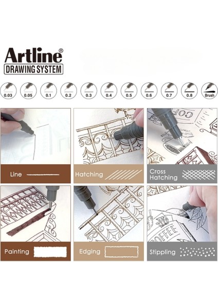 | Drawing System 237 Teknik Çizim Kalemi, 0.7 Mm, Siyah, Teknik ve Hassas Çizimler Için fırsatları