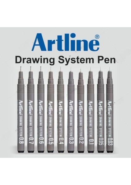 | Drawing System 2305 Teknik Çizim Kalemi, 0.05 Mm, Siyah, Teknik ve Hassas Çizimler Için