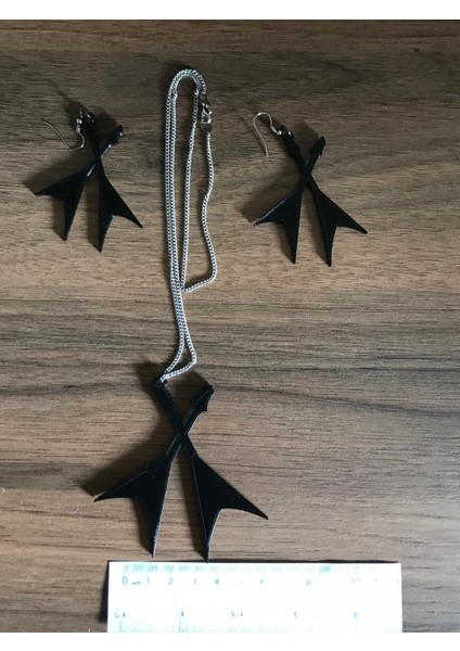 Temalı Tasarım Küpe Kolye Set