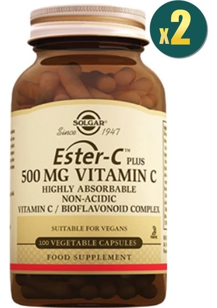 Ester-C 500 Mg 100 Kapsül 2 Adet