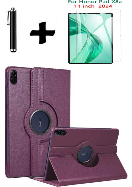 Honor Pad X8A 11 Inç 360° Dönebilen Standlı Tablet Kılıfı Ekran Koruyucu ve Kalem Seti