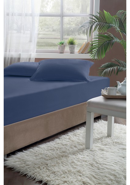 Pamuk Lastikli Çarşaf 120X200 Indigo fiyatları