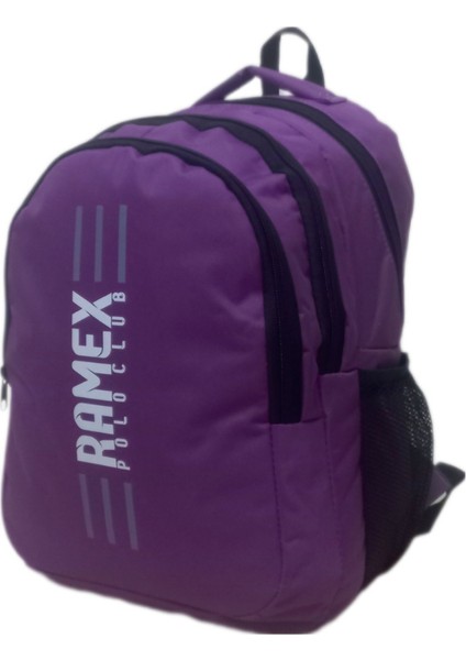 Unisex Mor Sırt Çantası Büyük Boy Seyahat Okul Çantası Su Itici Spor Çantası 45X30X15CM 24LT+ Seçtiğiniz Anahtarlık Hediye