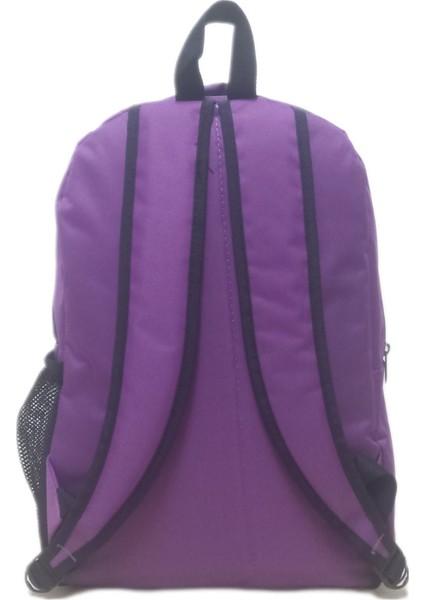 Unisex Mor Sırt Çantası Büyük Boy Seyahat Okul Çantası Su Itici Spor Çantası 45X30X15CM 24LT+ Seçtiğiniz Anahtarlık Hediye