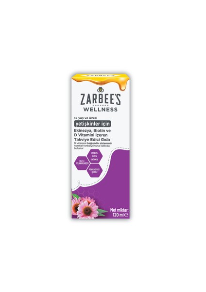 Zarbee’s Wellness Ekinezya, Biotin ve D Vitamini Içeren Takviye Edici Gıda