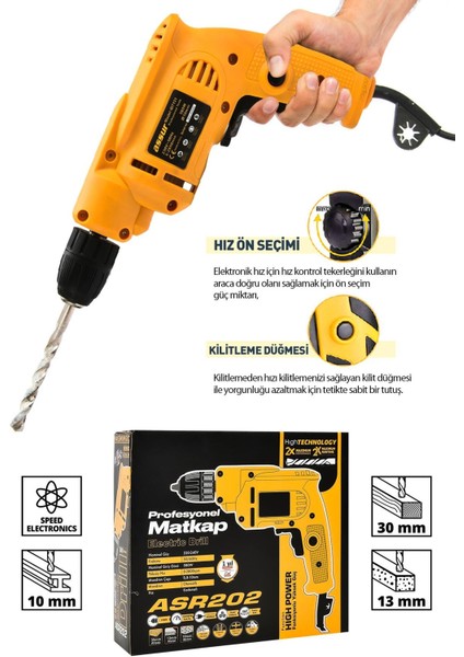 580W Metal Şanzıman 10mm Elektrikli Matkap fiyatları