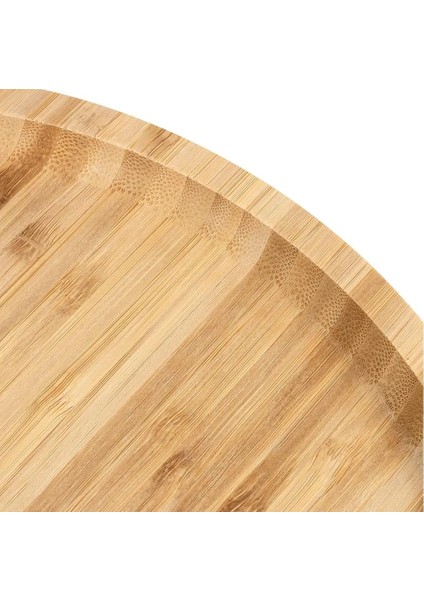 Lüx Yuvarlak Servis Tepsi 30 * 30CM, Ahşap Sunumluk & Çerezlik Yuvarlak Sunum Tabağı fırsatları