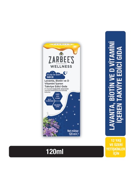 Zarbee’s Wellness Lavanta, Biotin ve D Vitamini Içeren Takviye Edici Gıda