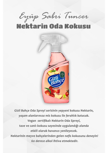 Gizli Bahçe Oda Kokusu Nektarin 500 ml 5 Al 4 Öde ve Rosie Hediye