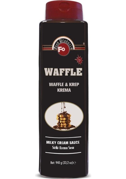 Sütlü Kakaolu Waffle ve Krep için Krema Sosu 940 gr