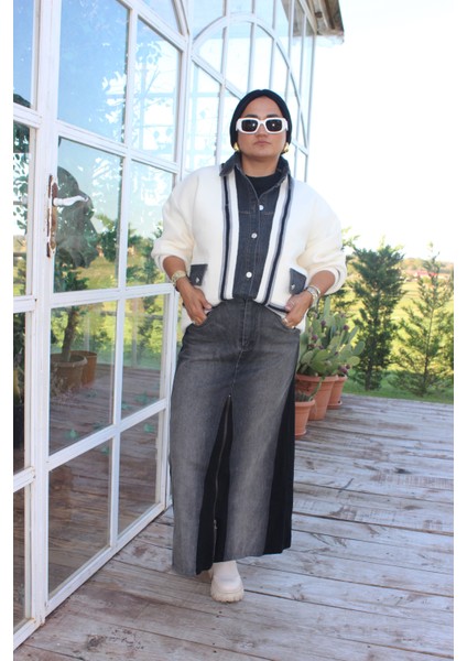 Kot Detay Fermuarlı Cepli Spor Etek modelleri