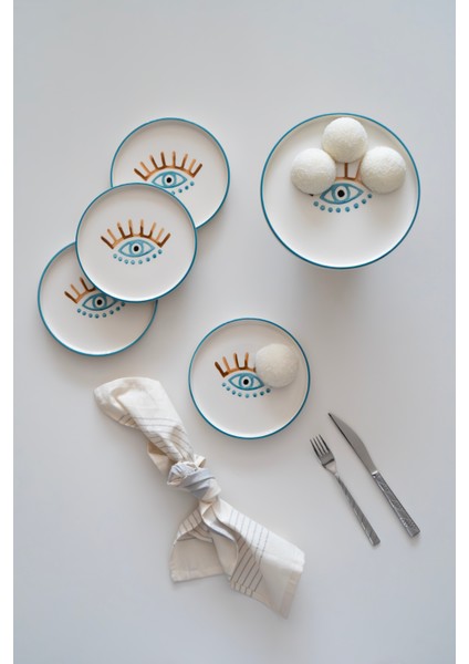 Hand Made 5 Parça Nazar Sunum Servis Tabakları fiyatları