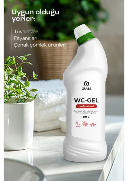 Wc-Gel Professional Tuvalet Temizleyici ve Ağır Kirler Için Klozet Temizlik Ürünü 750 ml