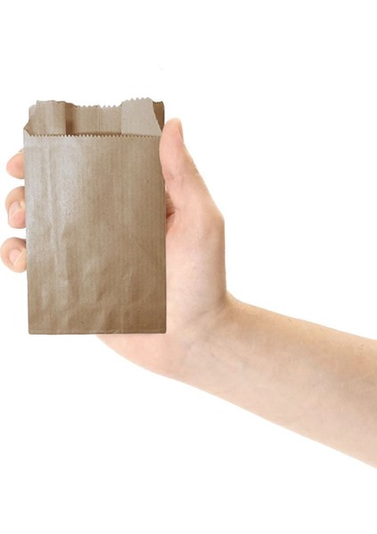 100'LÜ Mini Boy Takı & Hediye Kese Kağıdı – (8X13X5 Cm, Kahverengi, Küçük Hediyeler Için)