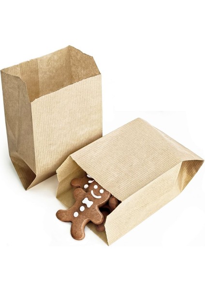 100'LÜ Mini Boy Takı & Hediye Kese Kağıdı – (8X13X5 Cm, Kahverengi, Küçük Hediyeler Için)