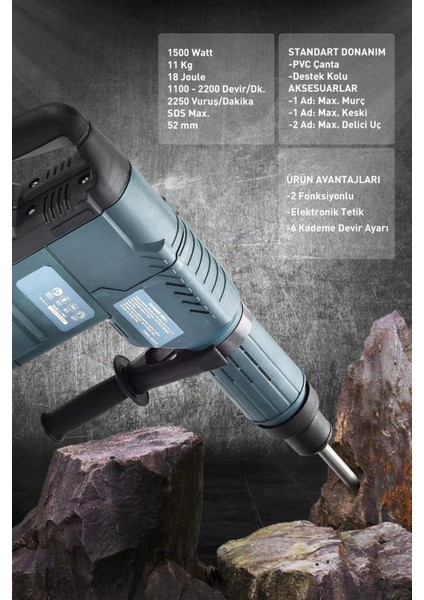 Profesyonel 4200W 11 Kg 3 Fonksiyonlu Kırıcı Delici Hilti