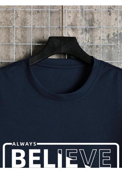 Believe Yazı Detaylı Basic T-Shirt fiyatları