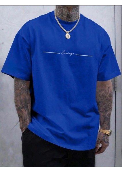 Cousage Yazı Detaylı Basic T-Shirt