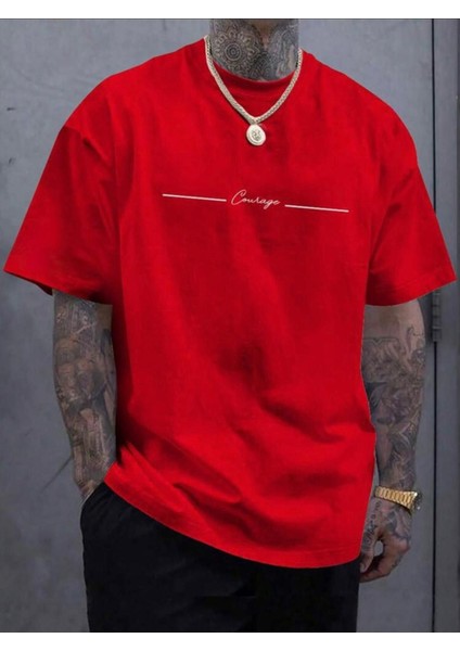 Cousage Yazı Detaylı Basic T-Shirt