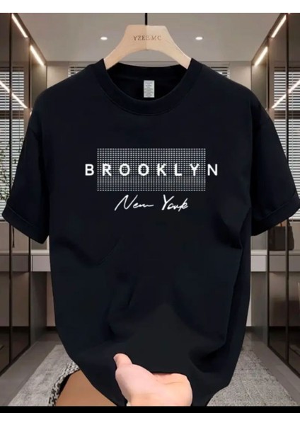 Brooklyn Yazı Baskılı Basic T-Sihrt