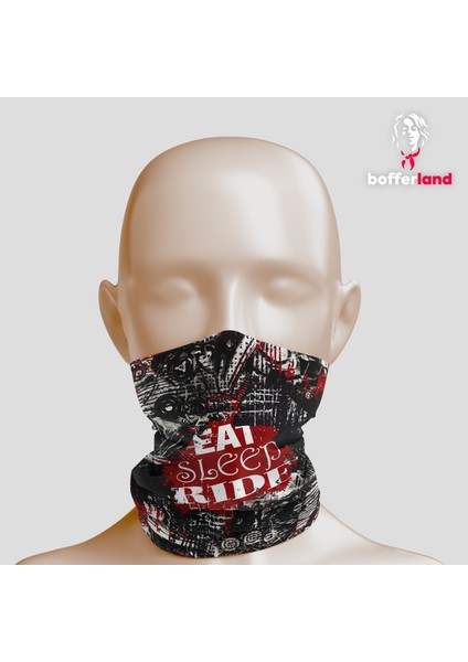 Eat Sleep Ride Buff Maske