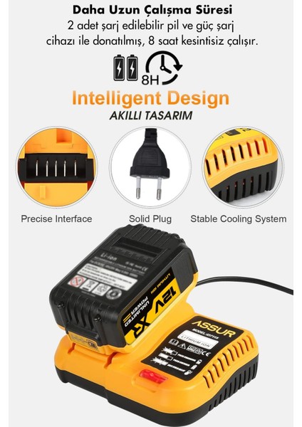 Profesyonel 12V Çift Akülü 12 Köşe 360° Lazer Hizalama & Akülü Vidalama Set