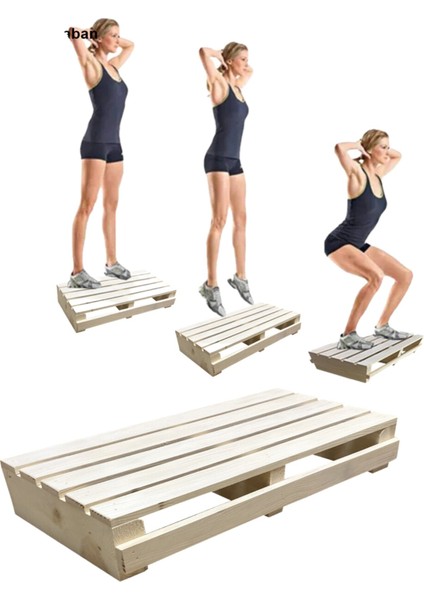Doğal Ahşaptan Ev Içi Kullanıma Uygun Kaymaz Tabanlı Step Tahtası 18X25X50 cm